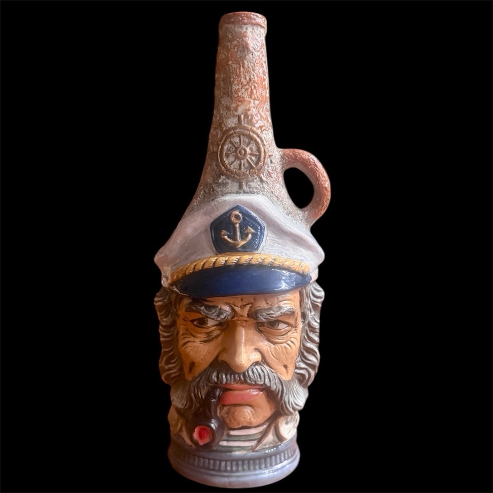 Casa Vento Faces Of The World Decanter Sea Captain Vintage 1970s ITALY RARE